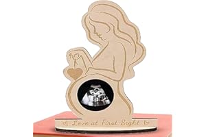Picture Frame for Ultrasound Photo | Wooden Photo Frame Sign for Pregnant Woman - Keepsake Frames for Gender Reveal and Pregn