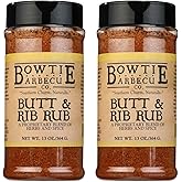 Bowtie Butt and Rib Rub, Dry Barbecue Spice Blend, and Seasoning Mix Barbecue Spice Blend, Butt and Rib Seasoning, Premium BBQ Rub for Ribs, Steak, Grilling Meat, Pork, Brisket, and More - 13Oz, 2 Pack