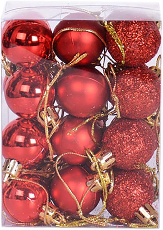 Yansanido 24pcs Small Christmas Ball 3cm/1.18'' Ornaments