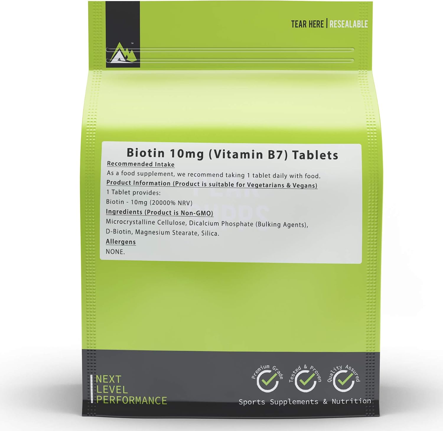 Biotin 10000mcg Tablets - 30 Pack, 1 count (Pack of 30) - Image 3