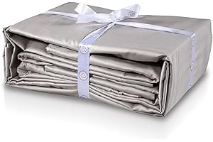 Delilah Home Sustainable Living - 100% Organic Cotton Duvet Cover, Certified by GOTS and Vegan.org - 300 Gram TC, Proudly Made in Portugal - 1 Piece, King Size (Grey)