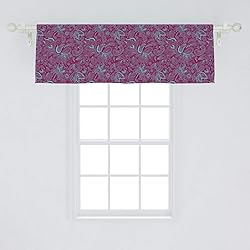 Ambesonne Floral Window Valance, Clutter of