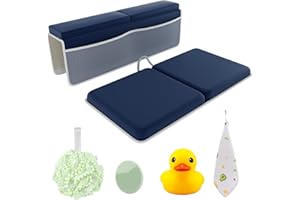 Sleepah Bath Kneeler and Elbow Kneeling Rest Pad Set for Baby Bathing – Waterproof Soft Memory Foam Mat Organizer Babies & To