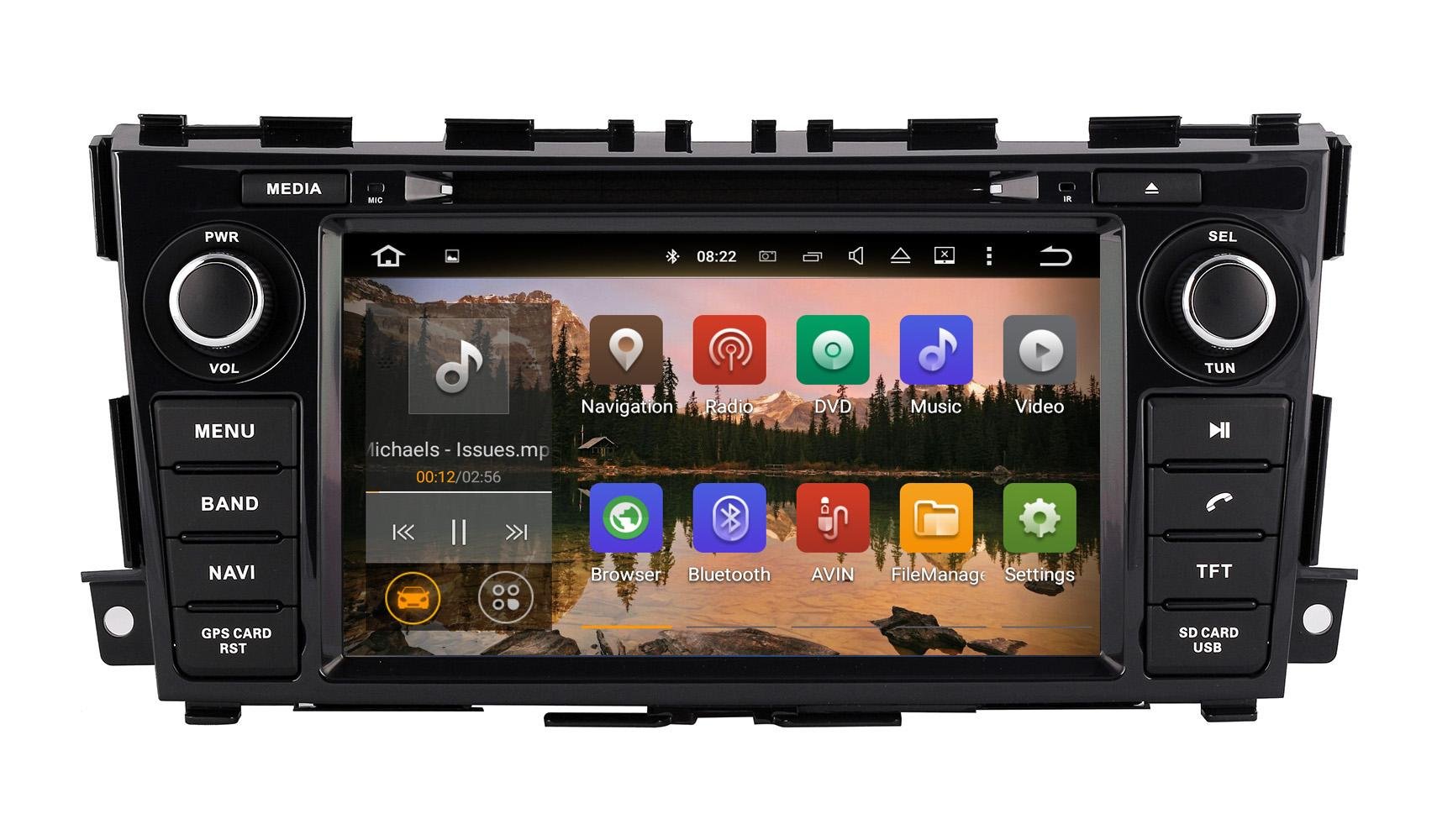 Buy XTTEK 8 inch HD 1024x600 Multitouch Screen in dash Car GPS