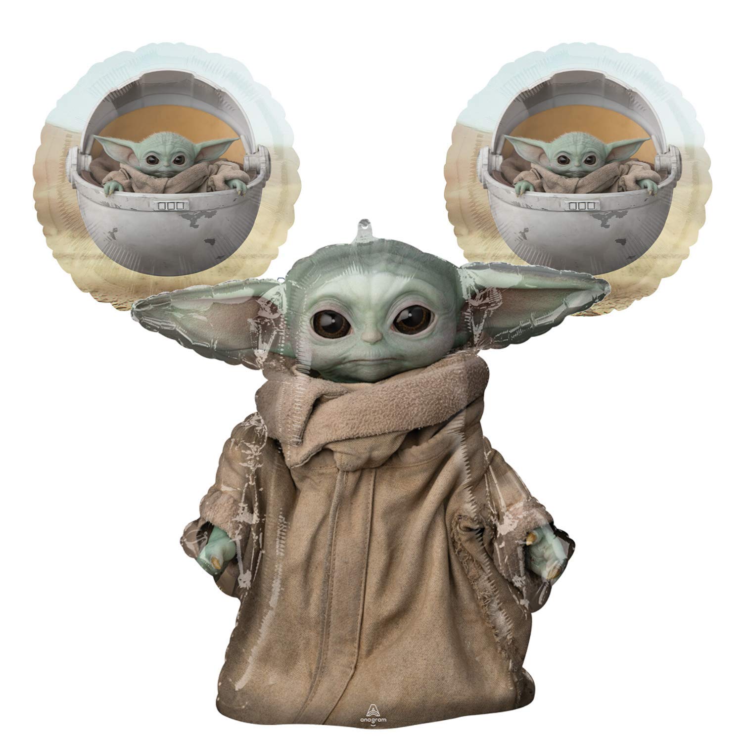 Buy Baby Yoda Birthday Balloon Decorations 3 Pack Star Wars Birthday