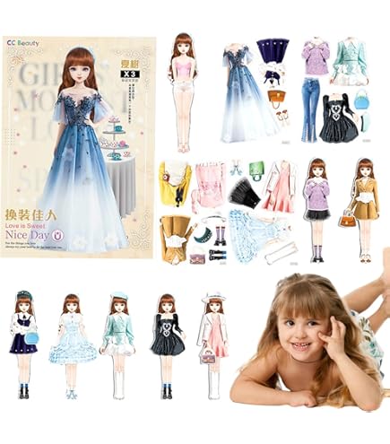Magnetic Dress Up Dolls For Girls - 4 Themed Sets With 70+ Costume Stickers For Creative Play