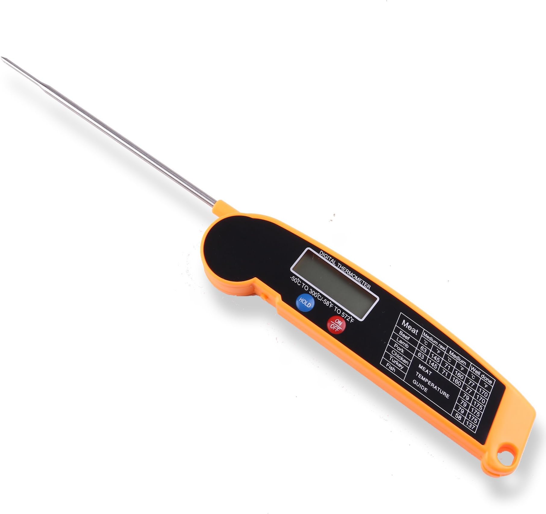 Fast Digital Instant Read Electronic BBQ Meat Thermometer for Grilling Cooking Barbeque Smoking Kitchen Candy Making Baking Liquids Frying Wireless with Collapsible Internal Probe