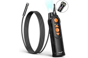 0.197inch Dual Lens Wireless Endoscope Camera, NIDAGE 5.0mm Ultra-Slim Automotive Inspection Camera with 7 LEDs, 1080P Dual Lens Borescope Waterproof for Android & iOS Smartphone Tablet(5FT)