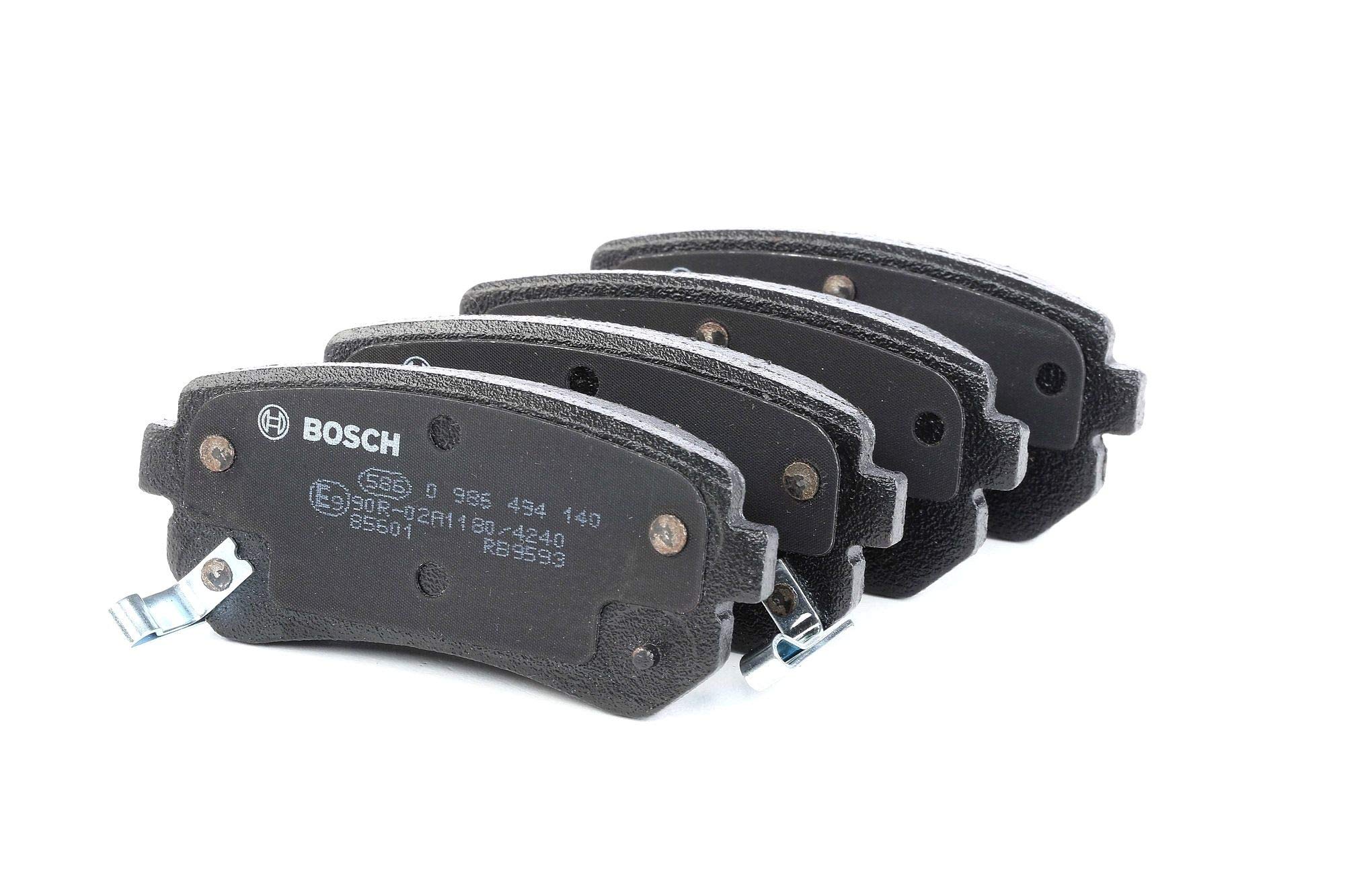 Bosch BP1051 - Brake Pads Car Rear Axle - Bosch Quality - Reduced Noise and Dust - ECE-R90 Certified - Copper-Free - 1 Set of 4 Pads
