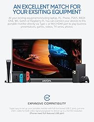 ARZOPA 17.3" Portable Monitor, 1080P FHD 103% sRGB