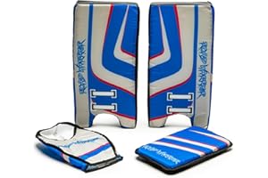 Road Warrior 16" Mini Goalie Set - Durable & Adjustable, Mini Hockey Goalie Equipment Includes Leg Pads, Blocker and Catcher,