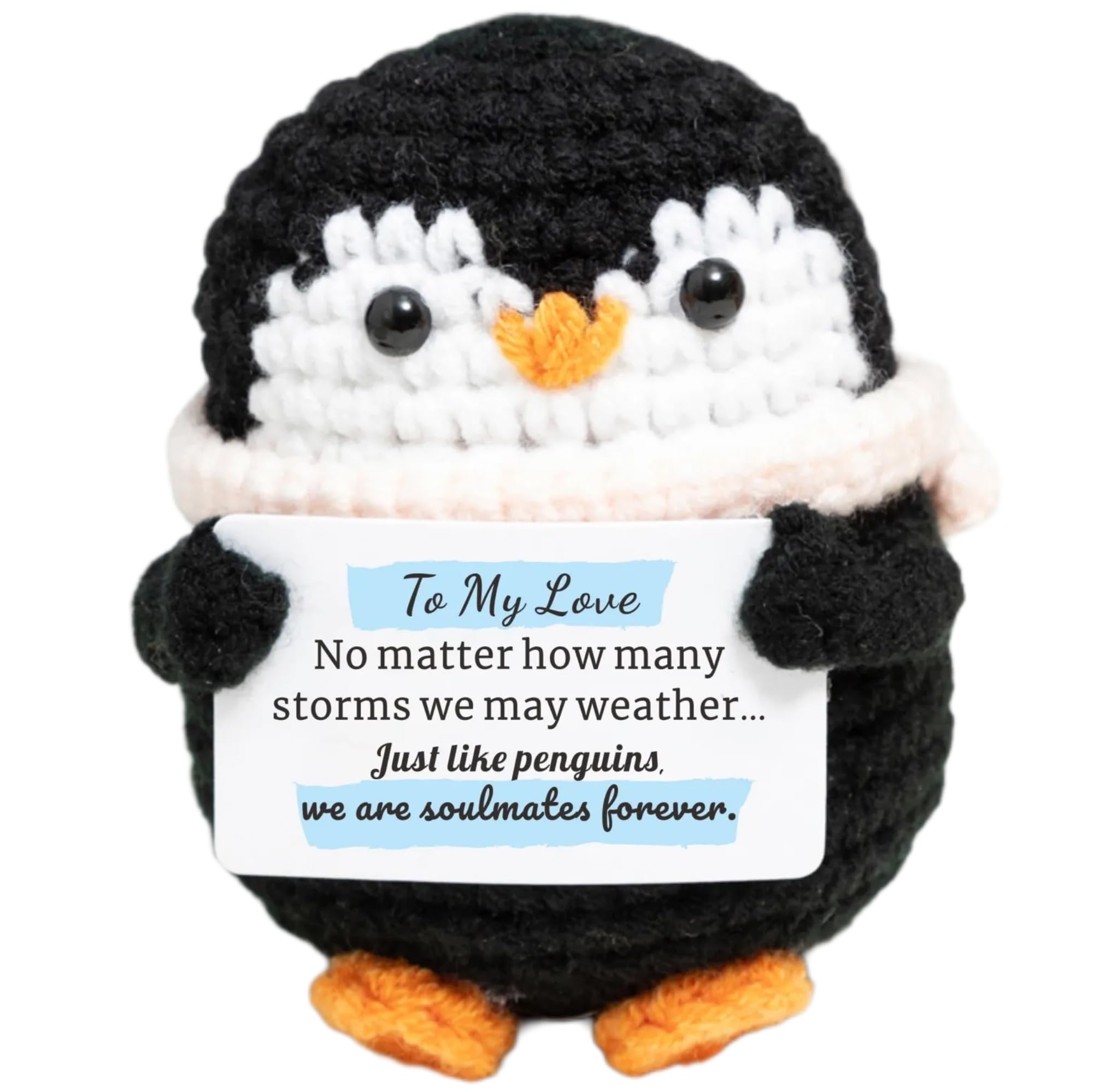 I Love You Gifts for Him Her Cute Boyfriends Girlfriend Valentine's Day Gifts Penguin Couple Birthday Presents Crochet Romantic Anniversary for Husband Wife Wedding Christmas Xmas Thinking of You