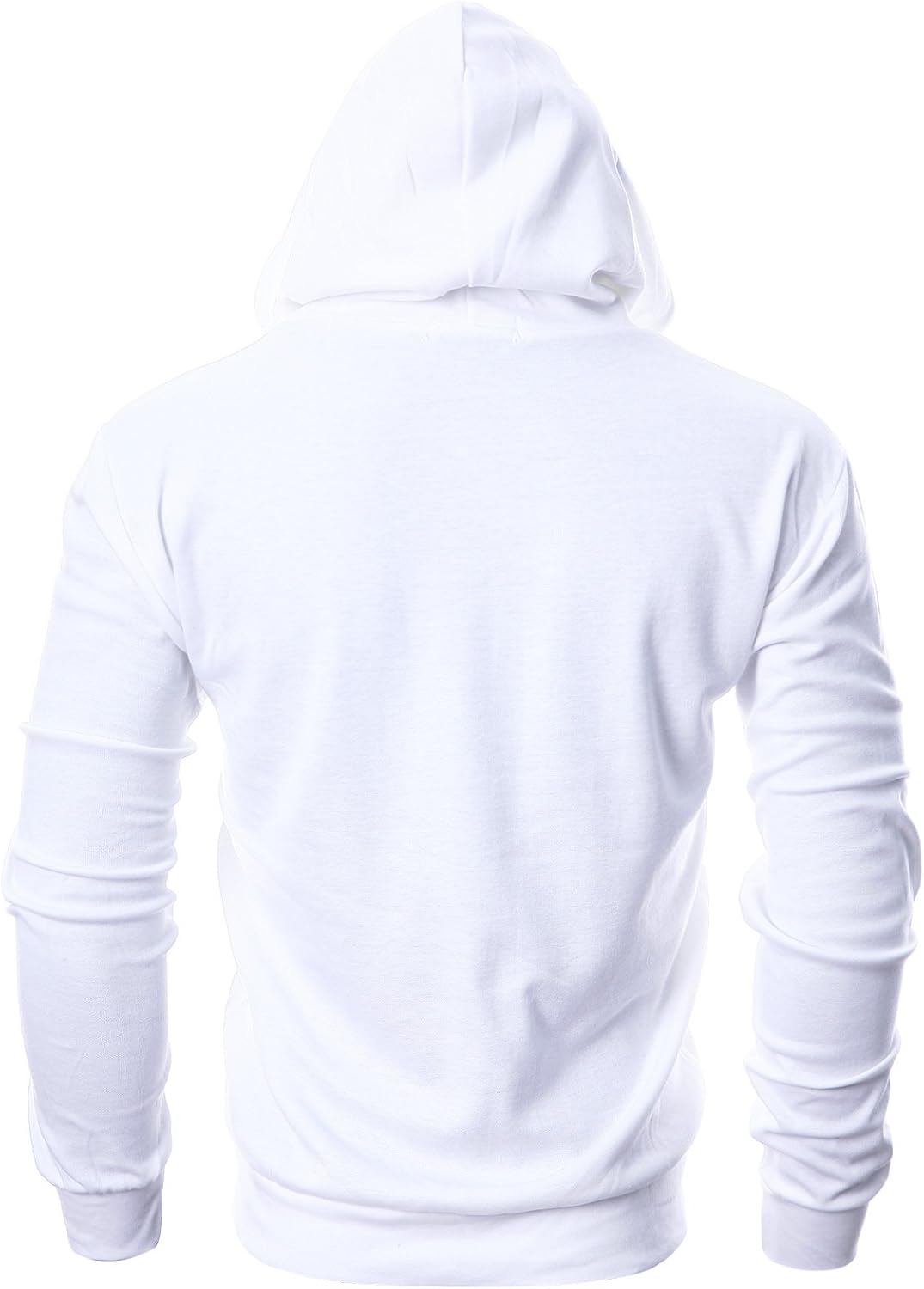 OHOO Mens Slim Fit Long Sleeve Lightweight Pullover Hoodie with Kanga