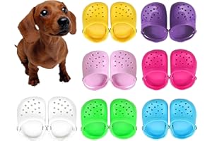 GABEFISH 4 PCS Small Dog Crocs, Shoes for Dogs, Candy Colors Dog Sandals for Photo, Doggy Rubber Slipper Shoes Green