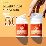 Auravedic Kumkumadi Sunscreen SPF 50 Face Serum 50ml Brightening Dark Spot view 2