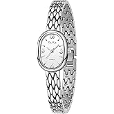 Diaofendi Petite Vintage Oval Gold Women’s Watch, Waterproof Elegant Watch with Japanese Quartz Movement, Adjustable Strap with Tool