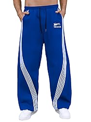 GORGLITTER Men's Baggy Wide Leg Sweatpants Y2K