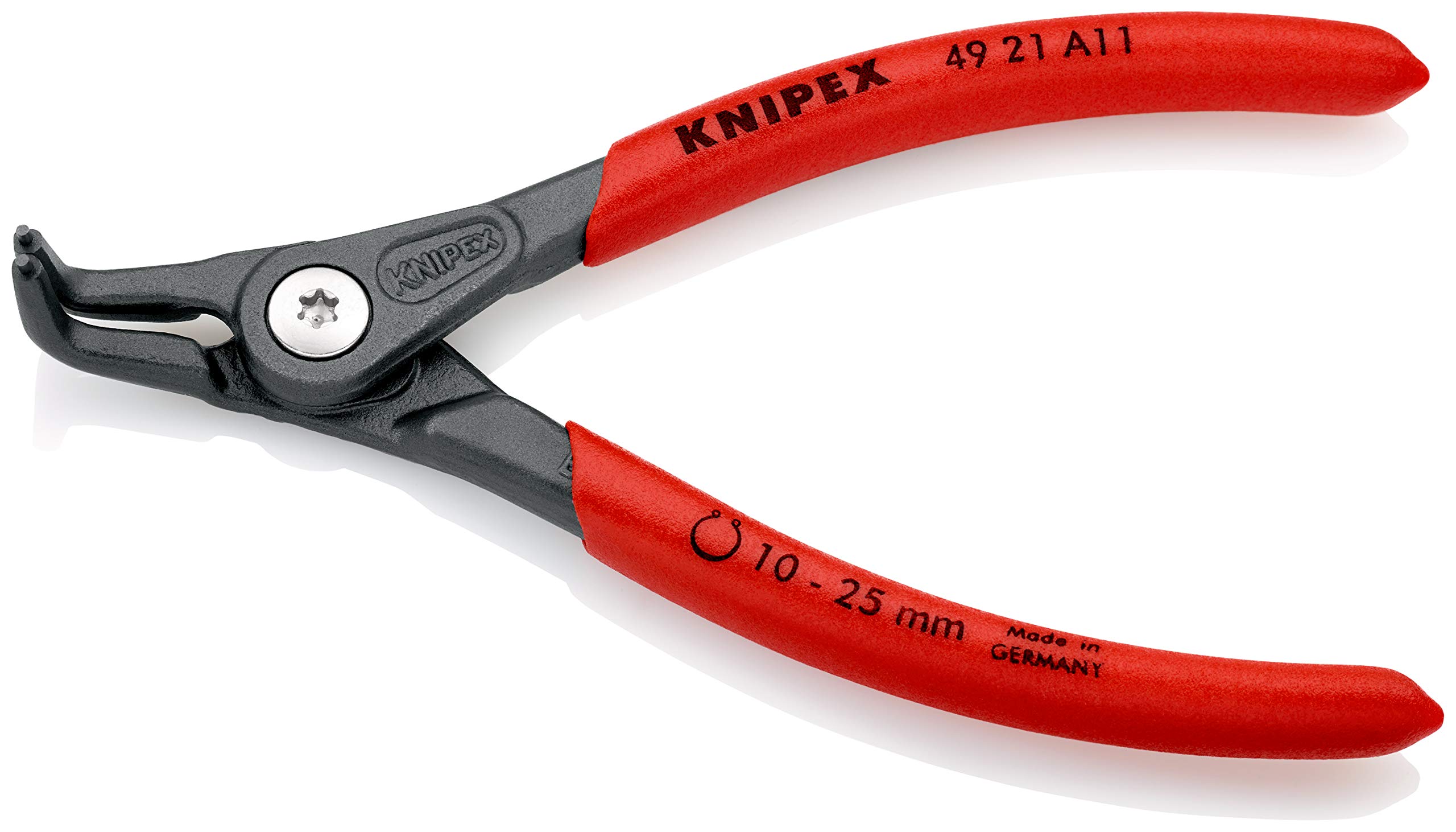 KNIPEX Precision Circlip Pliers for External Circlips on Shafts Self-Service Card with Non-Slip Plastic Coating 130 mm, 49 21 A11 SB