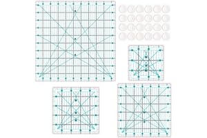 ZICALSO Quilting Rulers,Quilting Square Ruler (3.5", 5", 6.5", 10.5"),Quilting Ruler and Templates