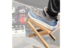 WESOLO 2024 New Wood Guitar Footstool Elm Wood Adjustable Guitar Pedal Foot Rest Stool (28x7cm)