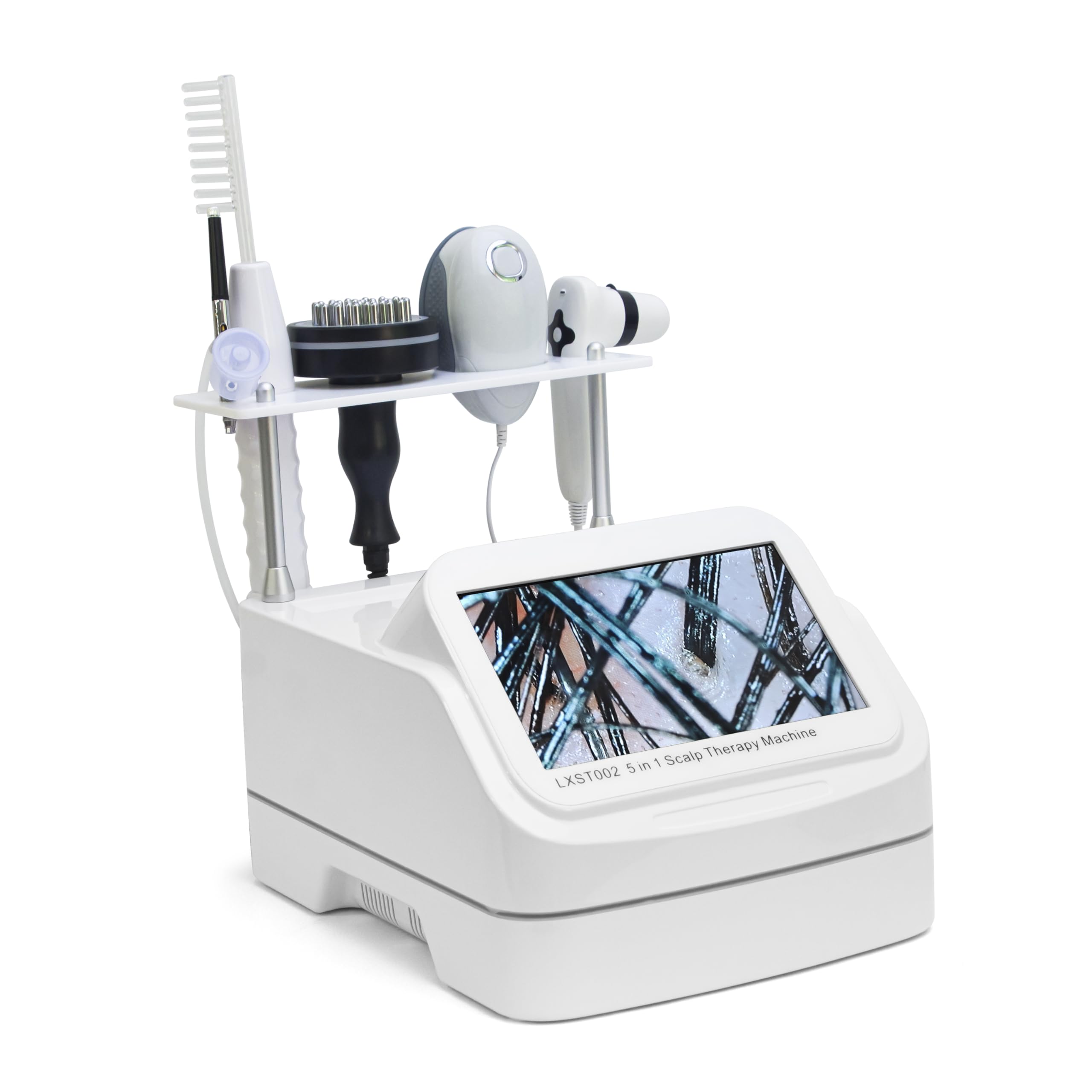 Photo 1 of Elitzia Professional 5 in 1 Scalp Massage Hair Care Machine Black Hair Analyzer Equipment 200x Times HD Analysis Multifunction Spray Vibration Massage Brush Scalp Health Detection Salon SPA ETD22002
