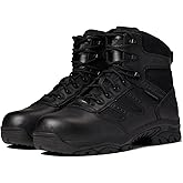 Thorogood Deuce 6” Waterproof Side-Zip Black Tactical Boots for Men and Women with Composite Safety Toe, Full-Grain Leather, and Slip-Resistant Outsole; BBP & EH Rated