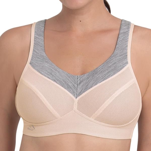 Anita Women's 5527 Wire-Free Sports Bra 2-Pack - Maximum Support For High Impact, Size 32E, Desert White