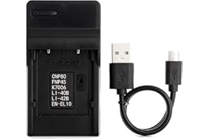 NORIFON EN-EL10 USB Charger for Nikon Coolpix S200, S203, S210, S220, S230, S3000, S4000, S500, S510, S5100, S520, S570, S60, S600, S700, S80 Camera and More