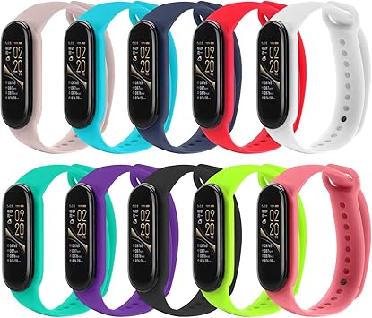 STN Compatible con La Correa Inteligente Xiaomi Mi Band 5, Correas De Repuesto De Silicona para La Correa De Pantalla A Color NFC De Pulsera ...