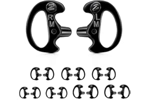 Zeadio 8-Pair Pro-Grade Covert Surveillance Earbud, Replacement Ear Insert, Silicon Earmold Earplug for Two-Way Radio Earpiece Audio Coil Tube, Compatible with Motorola/Kenwood (16pcs, Black)
