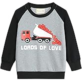 Little Hand Toddler Boys Dinosaur Sweatshirt Dump Truck Love Shirts Valentines Pullover Active Long Sleeve Shirt Kid 2-7 Year