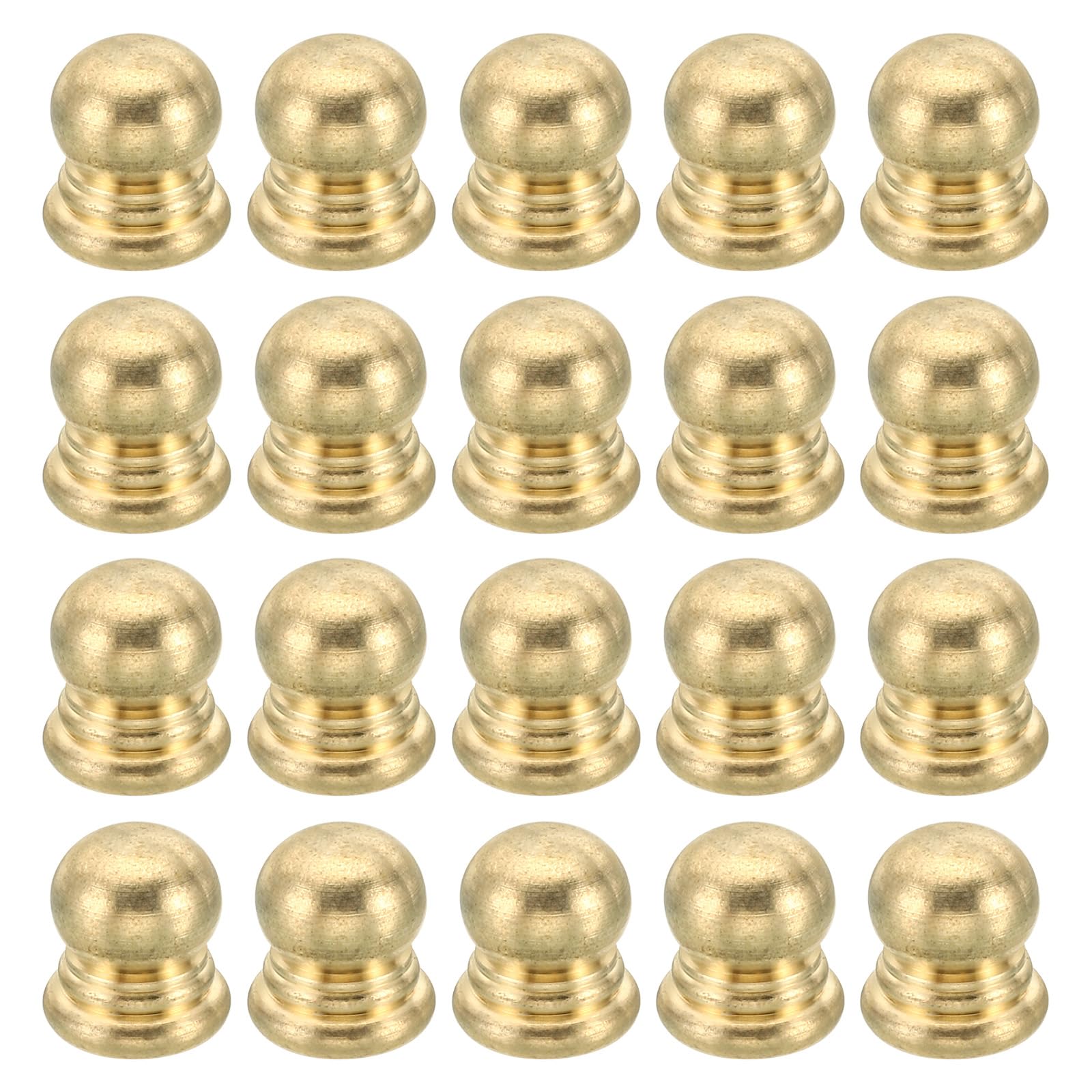 PATIKIL M4x0.7 Thread Brass Cap Nuts Knob, 20 Pack Lamp Finial Decoration Screw Caps Nut Handle Knob Decoration for Lighting Furniture Cabinet, 10mm
