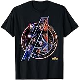 Marvel Avengers Infinity War Neon Team Short Sleeve T-Shirt