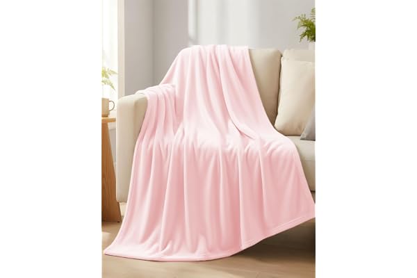 Casa Platino Fleece Throw Blanket – Soft Flannel Blanket 50x60 for Sofa, Couch, Bed – Lightweight & Cozy for All Seasons for