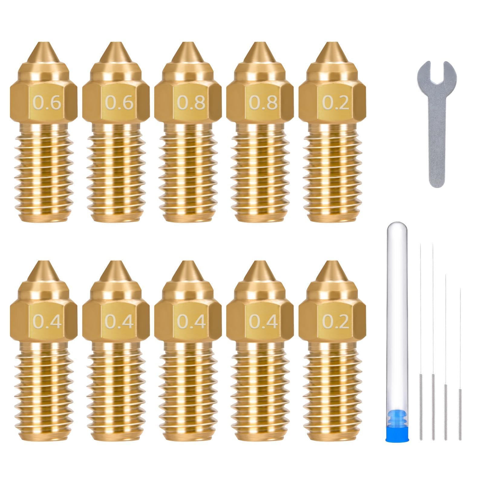 ELEGOO 10pcs Multi Size Nozzles for Neptune 4 and