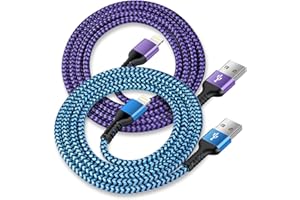 HAOANO USB A to Lightning Cord, 2Pack/3Ft Nylon Braided iPhone Charger Cable, Apple Approved Fast Charging Power Wire for iPhone 14, 14 Pro Max, 13 Pro Max, 13Pro, 13, 13 Mini, 12 11 10 XR XS X 8 Plus 7 6 6s