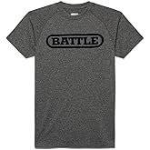 Battle Sports Performance T-Shirt, Short Sleeve, Big Logo, Athletic Fit