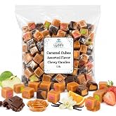 5 LBS Caramel Cubes Candy Mix (Approx. 375 Count) - Individually Wrapped Filled Creamy Caramels - Vanilla, Chocolate, Apple, Orange &amp; Strawberry Assorted Chews - One Bulk Bag