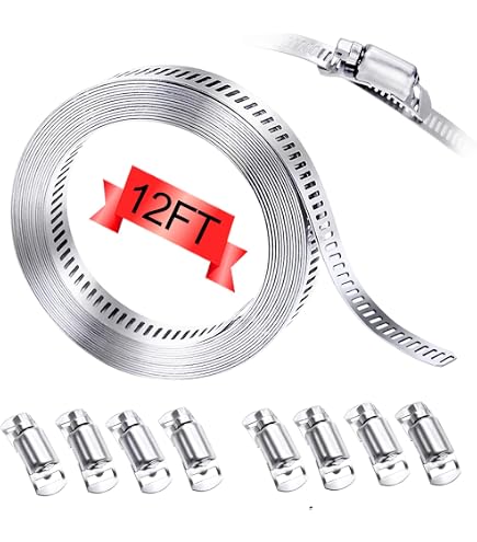 Swordfish 26-Piece Stainless Steel Worm Gear Hose Clamp Assortment - Various Sizes