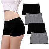 Wironoat Boy Shorts Underwear For Women Comfortable Stretch Nylon Boxer Shorts 4 Pack Size S-3XL