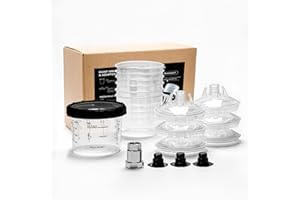 InoKraft Disposable Paint Spray Gun Cup, Mini 6 Ounce (180ml) Kit with 6 Cups and Lids, 1 Hard Cup with Retainer Ring, 3 Plug