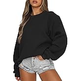 EFAN Womens Sweatshirts Oversized Crewneck Y2K Fleece Hoodies Fall Fashion 2026 Teen Girls Cute Winter Clothes Sweater
