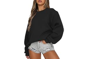 EFAN Womens Sweatshirts Oversized Crewneck Y2K Fleece Hoodies Fall Fashion 2025 Teen Girls Cute Winter Clothes Sweater
