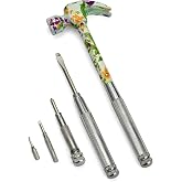 ENKAY - 6 in 1 Floral Hammer and Screwdriver, Multifunction Claw Hammer Tool with Flower Print (Pattern 2)