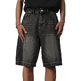 EMMIOL Baggy Jean Shorts Men,y2k Jorts Hip Hop, Mens Denim Shorts Loose Fit Vintage Streetwear Summer