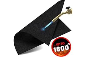 CHOICE REVOLUTION Carbon Felt Welding Blanket 12"x12", 5 mm Thickened, Fireproof Mat Up to 1800°F Heat Resistant Insulation Pad, Flame Retardant Fabric, Heat Shield for Grill Cover, Soldering, Firepit, Smoker.