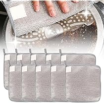5Pcs Double-Sided Steel Wool Dishcloths - Heavy Duty Scrubbing & Wiping Kitchen Cleaning Cloths