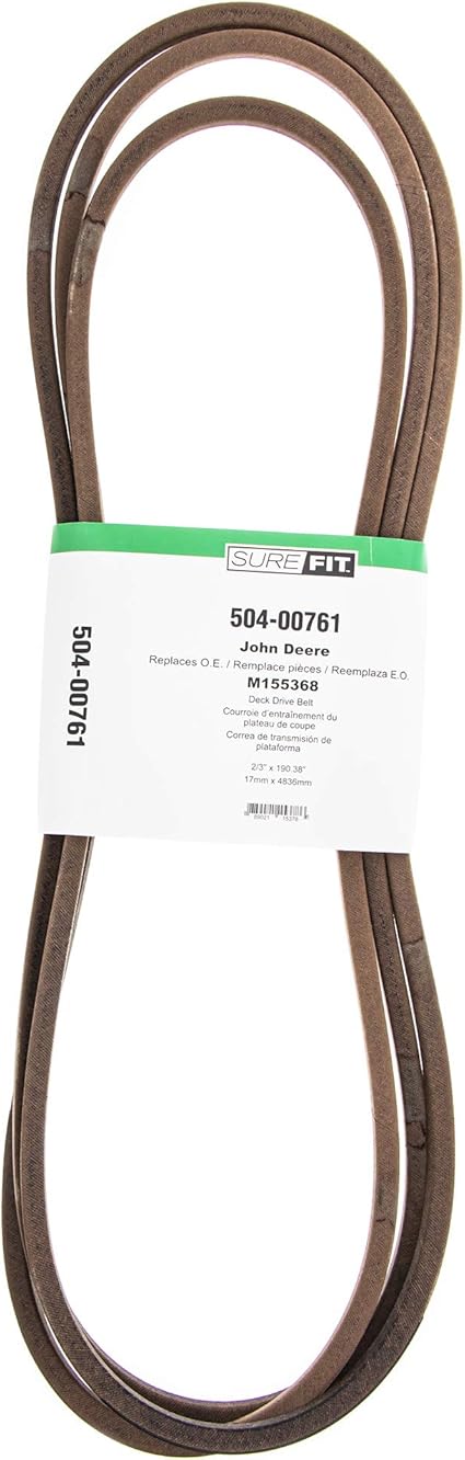 Amazon Com Surefit Deck V Belt Replacement For John Deere M155368 X320 X324 X500 X520 X534 X540 48 Deck 190 3 8 Garden Outdoor