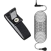 Grounding Wrist Strap, Grounding Bracelet with 15 Feet Grounding Cord, Earth-Connected Grounding Wristband for Sleep, Energy,