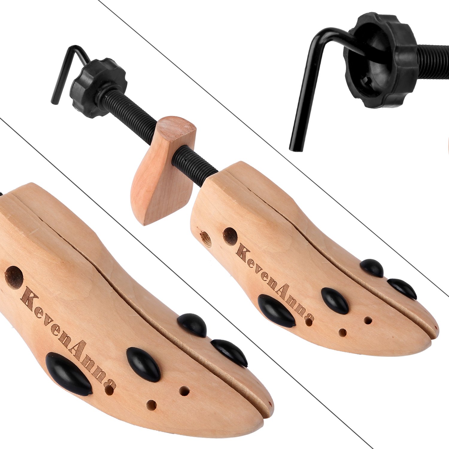 KevenAnna Pair of Premium Professional 4-way Shoe Trees, Shoe Stretcher for Men or Women